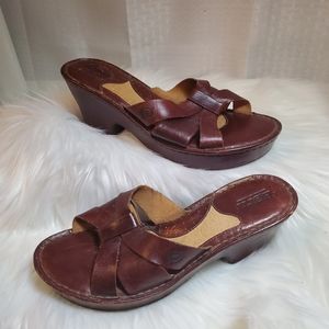 Born Strappy Sandals Heels Sz 9